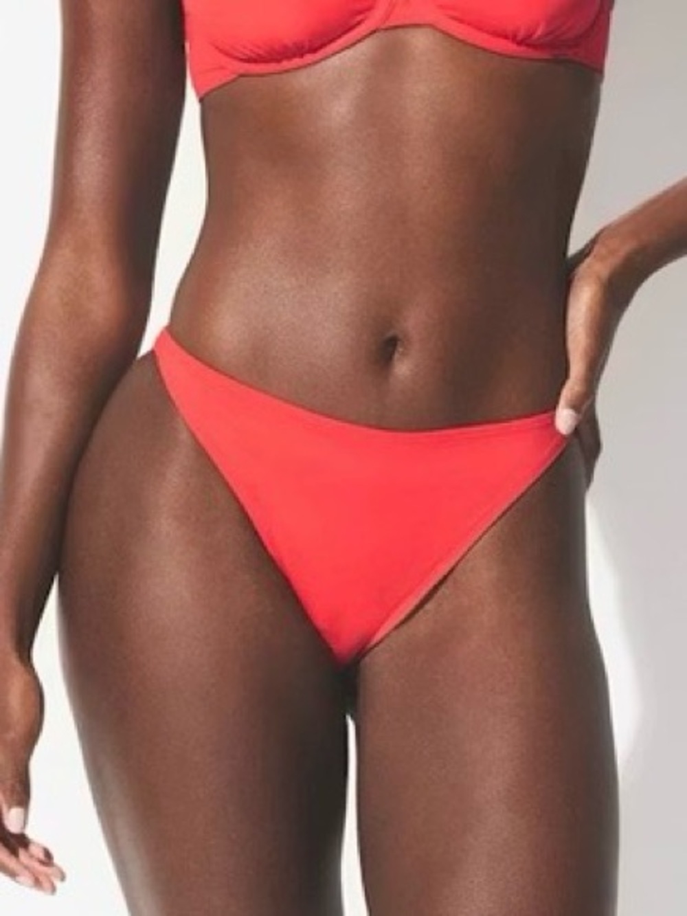 NWT Recycled Swim Plus Size Mid Coverage Swim Bottoms Ruby Red - Size 4X
